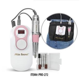 Torno eléctrico portátil blanco y rosa
