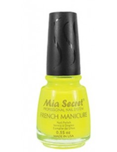 French Manicure Neon Yellow