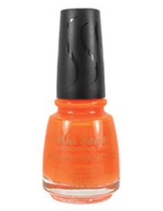 French Manicure Neon Orange
