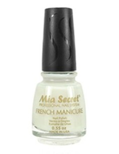 French Manicure white Peony