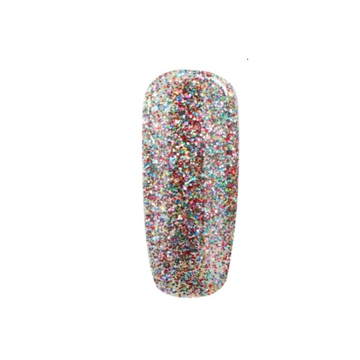 gels colorés pour les clous avec décoration spéciale de purpurine.