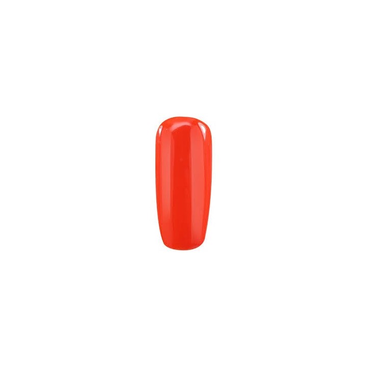 Decoration gel for nails hot coral, orange red.