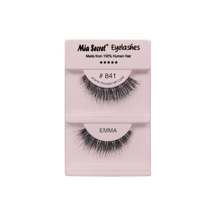 Pestañas de tira o banda Emma, hechas 100% con cabello humano.