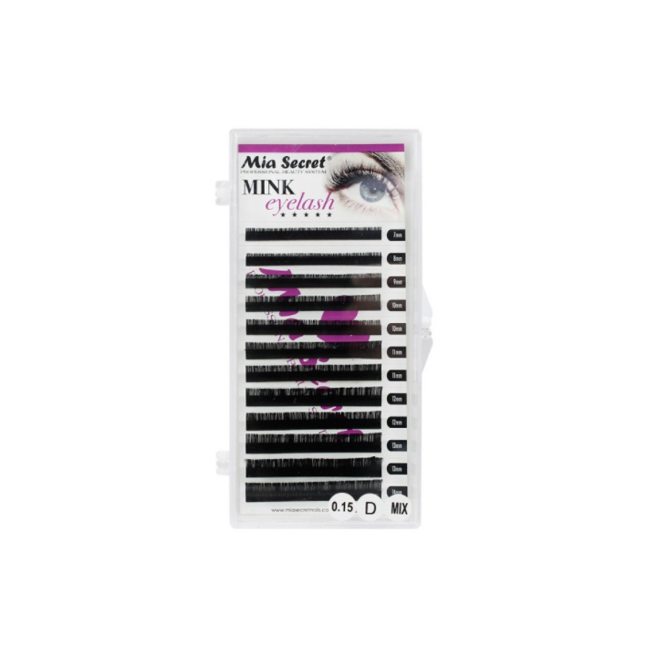 Mink eyes Lashes D-Mix 12 Extensions of hair tabs.