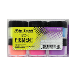 Pó de pigmentos Neon para decoração de unhas