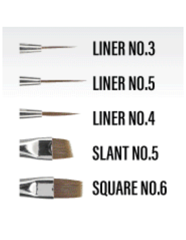 Set de Brochas Kolinsky Nail Art