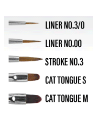 Conjunto de Broche de Arte de Nail Kolinsky