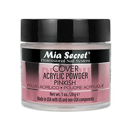 polvo acrilico rosa uñas cover