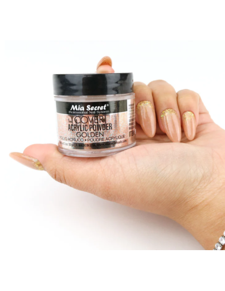 Capa de acrílico dourada