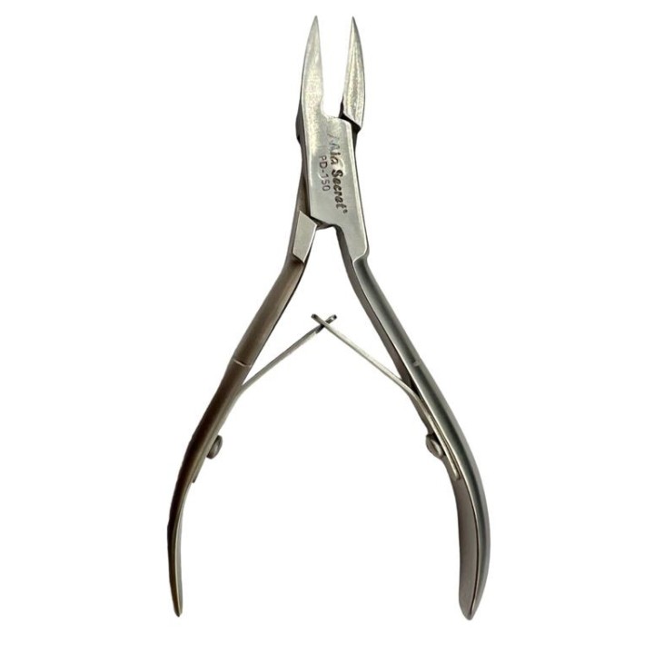 Pince de 12 mm à pointe fine et droite indiquée pour les ongles incarnés.