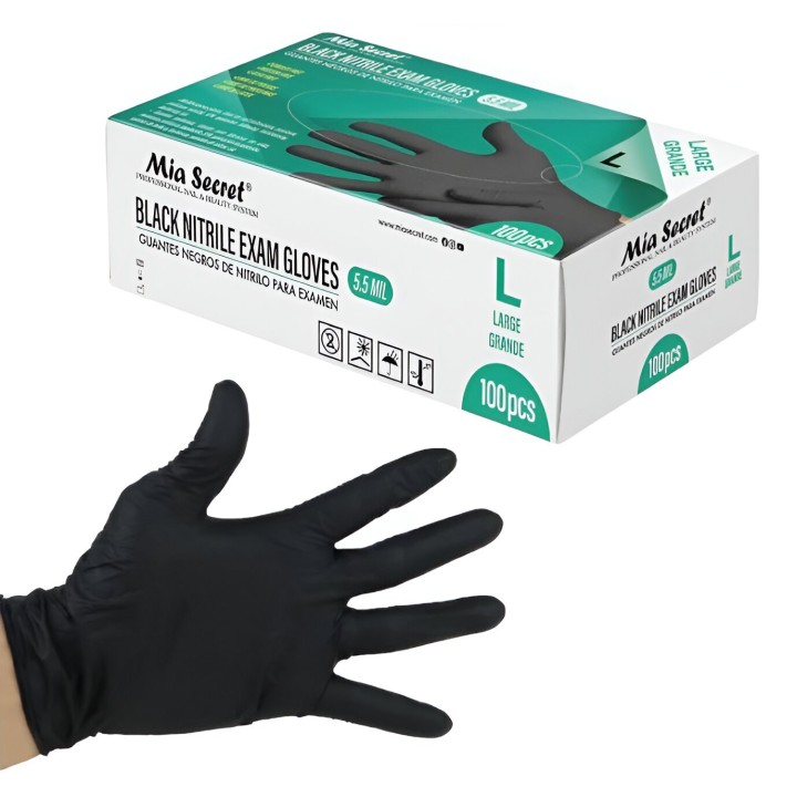 Gants en nitrile noirs