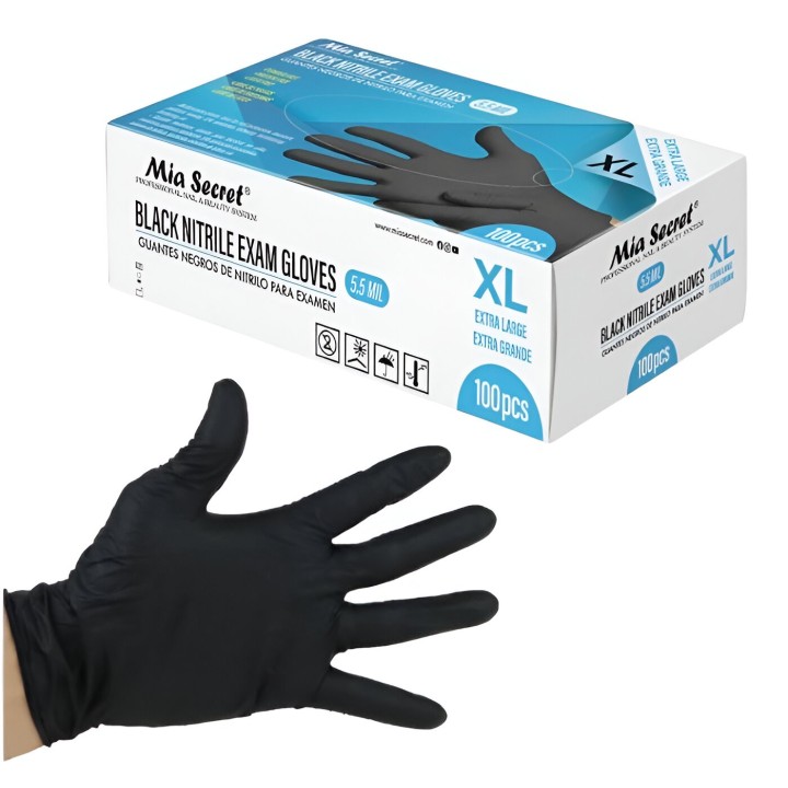 Gants en nitrile noirs
