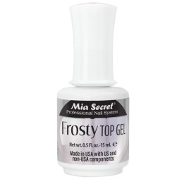Gel supérieur givré pour ongles artificiels.
