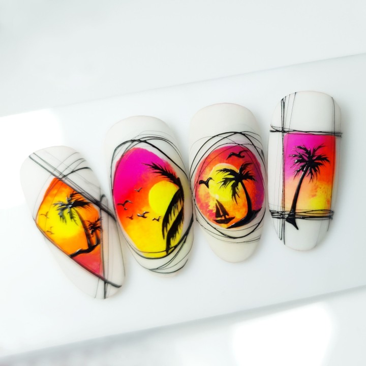 Pó de pigmentos Neon para decoração de unhas