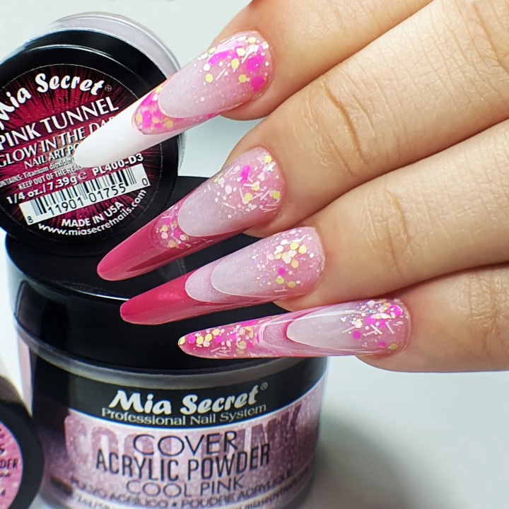 rose acrylique couvercle rose frais pour l'extension de clous
