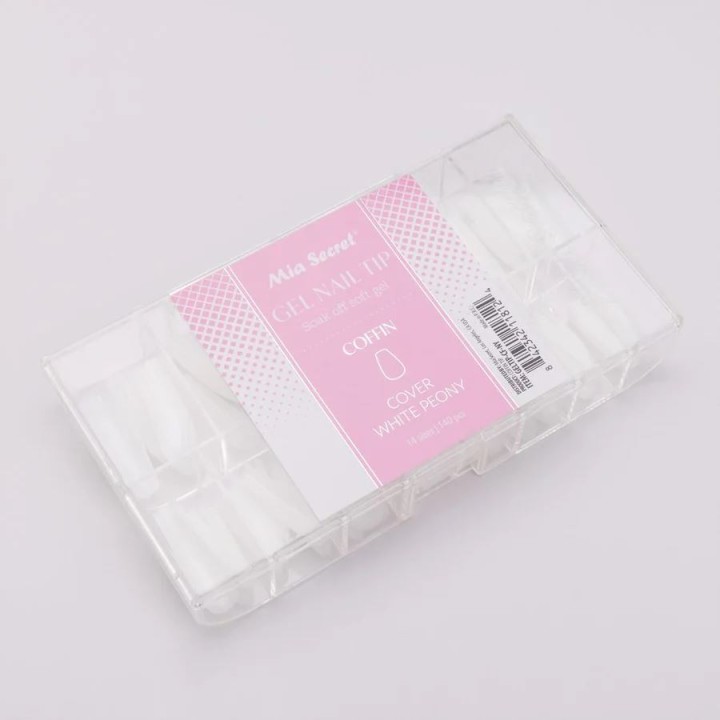 Tips de Gel White Peony