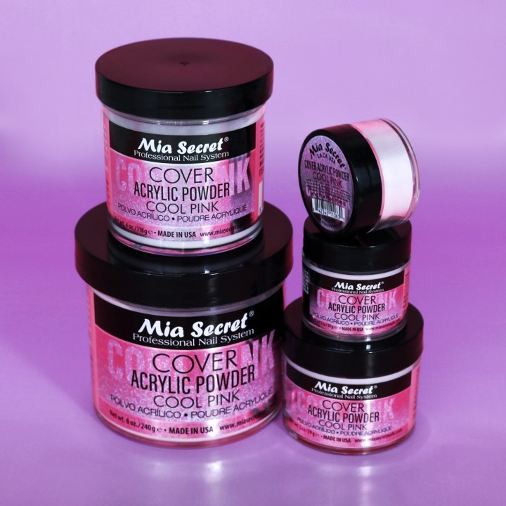 rose acrylique couvercle rose frais pour l'extension de clous