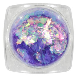flocons métalliques lilas pour la décoration des ongles