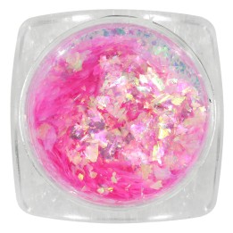 metallic pink flakes for decoration