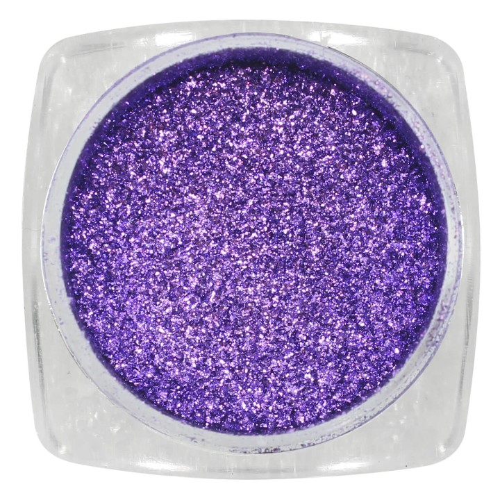 Flocos metálicos violetas para decoração de unhas