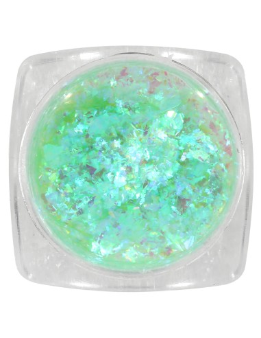 Metallic Flakes verde agua