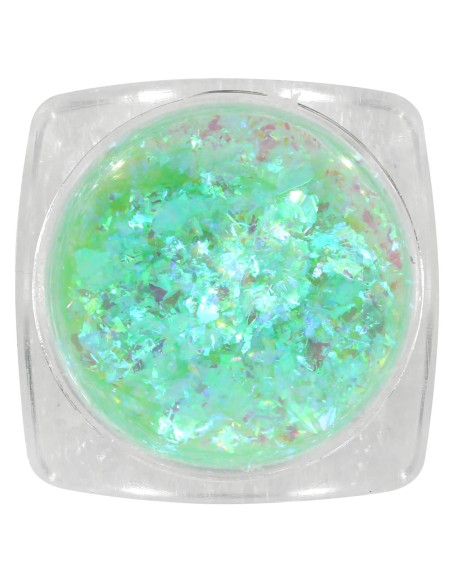 Metallic Flakes verde agua