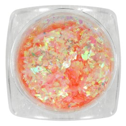 metallic flakes naranjas para decoracion uñas