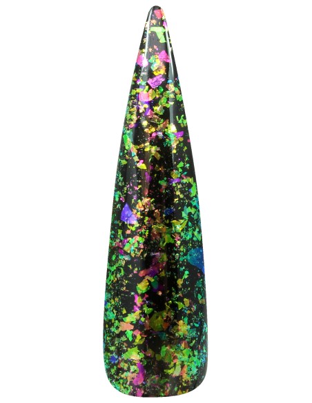 laranja de flocos metálicos