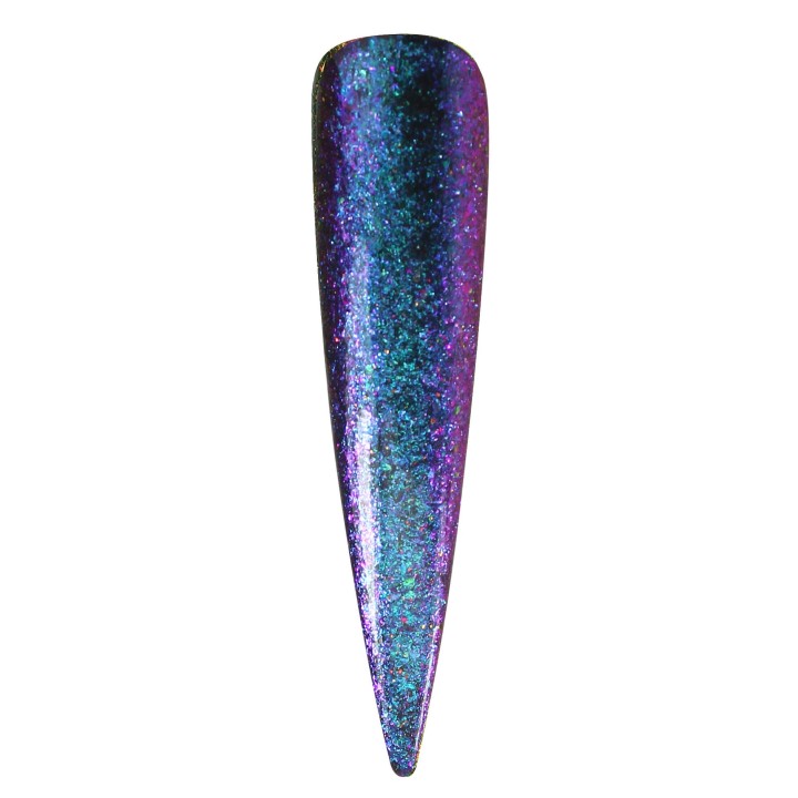 decoration for nails blue and pink reflections.