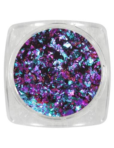 Metallic Flakes Azul y Morado