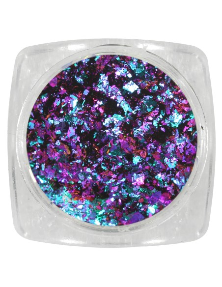 Metallic Flakes Blue and Morado
