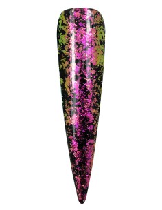 Metallic Flakes dorados reflejo rosa 2