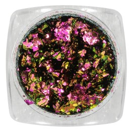flocos de ouro metálico com reflexos rosa para decoração