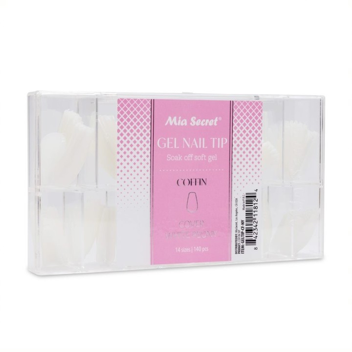 Tips de Gel White Peony