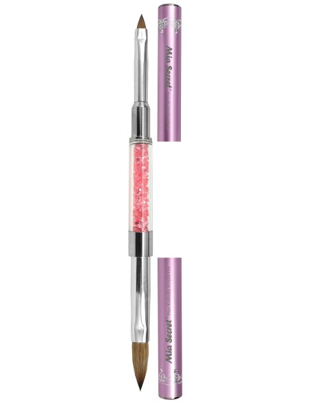 Pincel acrílico Premium Duo no10 y no2 chapeado