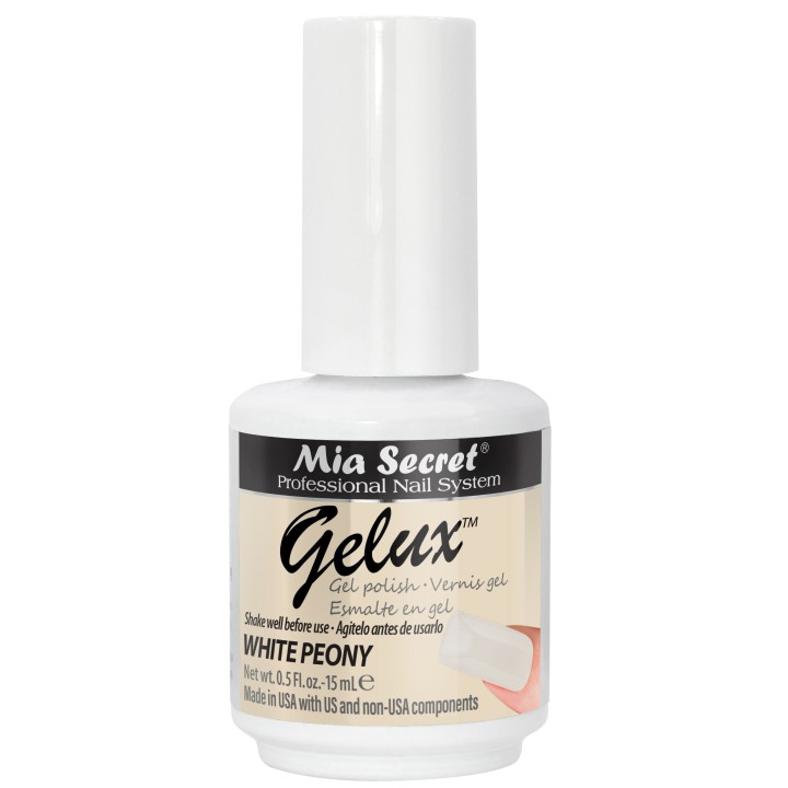 esmalte semi-permanente para suas unhas de peônia branca