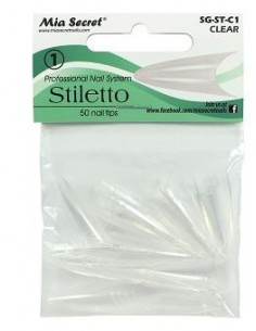 Relleno Tips Stiletto Clear